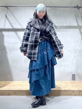 「アイテム（チェスターコート）」を使った、あちさん（レディース・168cm・20代）の冬コーディネート