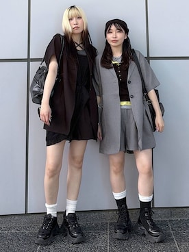 「PAGEBOY（ページボーイ）のアイテム（ジャケット/アウター）」を使った、あちさん（レディース・168cm）の春コーディネート