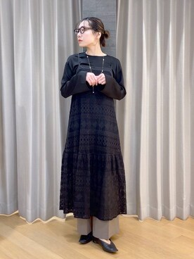 「アイテム（ワンピース/ドレス）」を使った、bychiiiiiidaさん（レディース・161cm・30代）の冬コーディネート