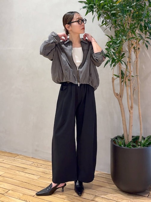 JEANASIS ブラック バルーンジャンパー フリーサイズ JEANASIS｜ダンボールバルーンブルゾン | Rakuten Fashion(楽天