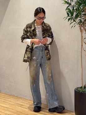 「JEANASIS（ジーナシス）のアイテム（パンツ）」を使った、bychiiiiiidaさん（レディース・161cm）の夏コーディネート