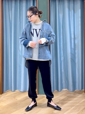 「BARNYARDSTORM」｜「アイテム（デニムジャケット）」を使った、bychiiiiiidaさん（レディース・161cm）の秋コーディネート