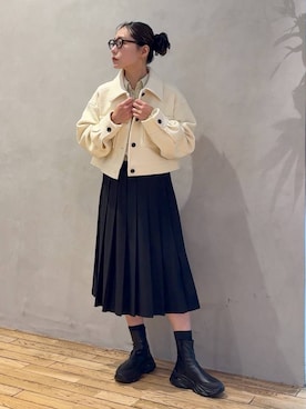 「eL（エル）のアイテム」を使った、bychiiiiiidaさん（レディース・161cm）の秋コーディネート