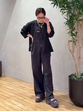 「JEANASIS（ジーナシス）のチャームヴィンテージチェーンネックレス/638258（ネックレス、シルバー系）」を使った、bychiiiiiidaさん（レディース・161cm）の夏コーディネート