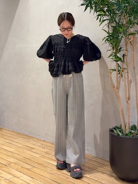 「JEANASIS（ジーナシス）のチャームヴィンテージチェーンネックレス/638258（ネックレス、シルバー系）」を使った、bychiiiiiidaさん（レディース・161cm）の春コーディネート