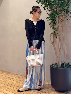 「JEANASIS（ジーナシス）のアイテム（バッグ）」を使った、bychiiiiiidaさん（レディース・161cm）の春コーディネート