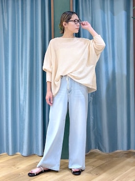 「アイテム（パンツ）」を使った、bychiiiiiidaさん（レディース・161cm・30代）の春コーディネート
