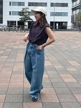 中島佑芽さん(レディース・152cm)の春コーディネート