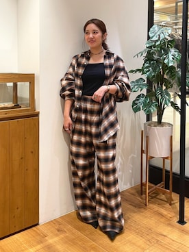 「Ungrid」｜中島佑芽さん（レディース・152cm）の秋コーディネート