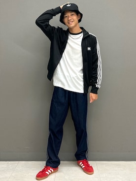 「アイテム（ジャージ）」を使った、YKさん（メンズ・177cm）の秋コーディネート