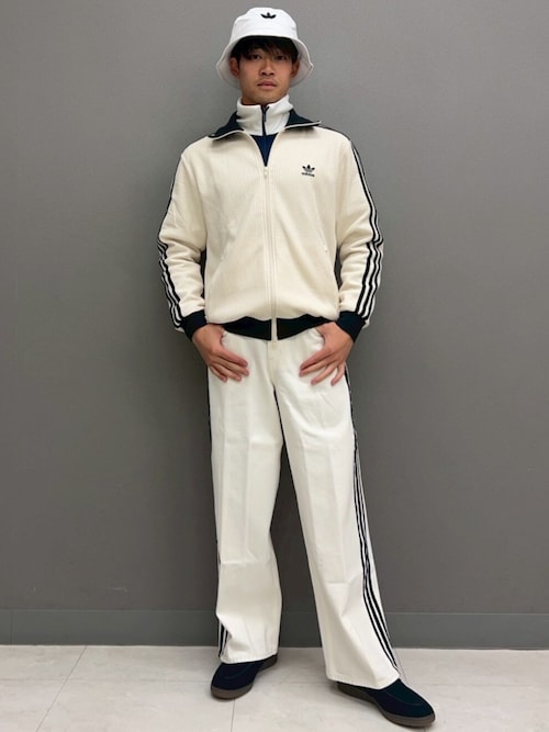 アディカラー adidas トラックジャケット GRILEG ワッフル素材 グレー