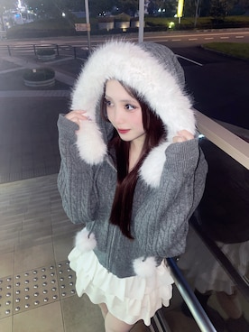 「アイテム（スカート）」を使った、𝒩𝒜𝒩𝒜さん（レディース・160cm・20代）の秋コーディネート