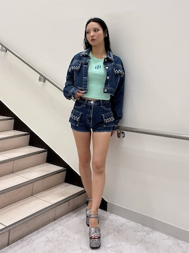 「GYDA（ジェイダ）のアイテム（ジャケット/アウター）」を使った、YUKIさん（レディース・164cm）の春コーディネート