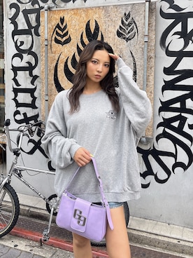 「アイテム（スウェット）」を使った、YUKIさん（レディース・164cm）の夏コーディネート