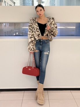 「アイテム（ブルゾン）」を使った、YUKIさん（レディース・164cm）の秋コーディネート