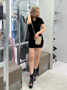 「ブーツコーデ」｜「アイテム（ワンピース/ドレス）」を使った、YUKIさん（レディース・165cm）の春コーディネート