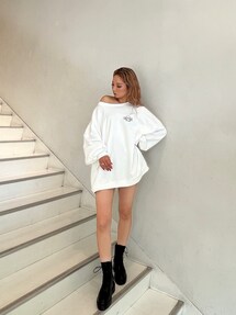 ジャンピエール　アンセルム　ダメージ　スウェット　白　　　美品　常田 イタダキマスウェット デイムシャンス sweat set up white