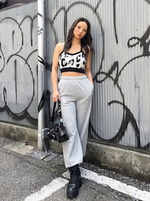 GYDA レオパードブランケット　col/ WH GYDA ヒョウ柄ブランケット GYDA レオパードブランケット col/ WH GYDA