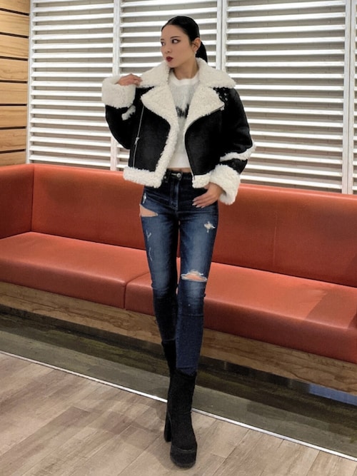 【三連休限定価格】フェイクムートンplatformショートブーツ フェイクムートンplatformショートブーツ（ブーツ）｜GYDA（ジェイダ