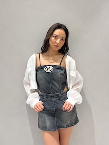 ジェイダ シースルー 肩出し ジップ デザイン ブルゾン SymmetryGYDA ZIP デザインシアーブルゾン[品番：MKSW0063448]｜GYDA