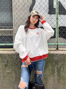 「アイテム（帽子）」を使った、YUKIさん（レディース・164cm）の夏コーディネート