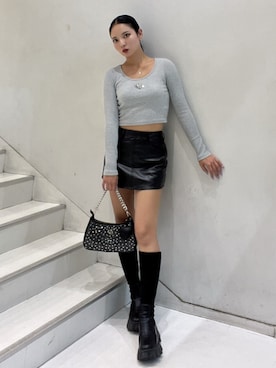 「モノトーンスタイル」｜YUKIさん（レディース・164cm）の秋コーディネート