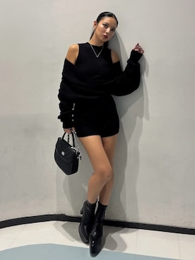 「きれいめコーディネート」｜「アイテム（つなぎ/オールインワン）」を使った、YUKIさん（レディース・164cm）の秋コーディネート