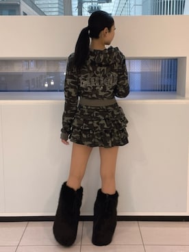 「GYDA（ジェイダ）のアイテム」を使った、YUKIさん（レディース・164cm）の冬コーディネート