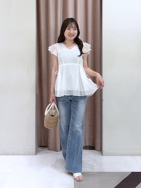 「La boutique BonBon（ラブティックボンボン）のアイテム」を使った、minamiさん（レディース・157cm）の夏コーディネート