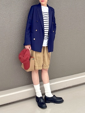 「SAINT JAMES（セントジェームス）のアイテム」を使った、Leecoさん（レディース・164cm）の春コーディネート