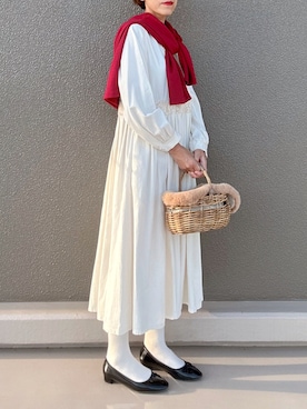 「アイテム（カーディガン/ボレロ）」を使った、Leecoさん（レディース・164cm）の秋コーディネート