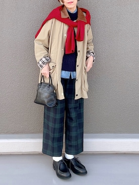 「BONLECILL（ボンルシール）のアイテム」を使った、Leecoさん（レディース・164cm）の春コーディネート