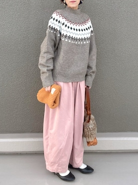 「アイテム（ピアス（両耳用））」を使った、Leecoさん（レディース・164cm）の冬コーディネート