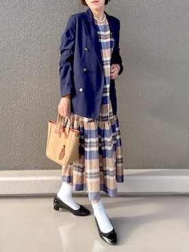 「無印良品（ムジルシリョウヒン）のアイテム」を使った、Leecoさん（レディース・164cm）の秋コーディネート