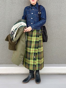 「BRADY（ブレディー）のアイテム」を使った、Leecoさん（レディース・164cm）の冬コーディネート