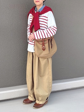 「BONLECILL（ボンルシール）のアイテム」を使った、Leecoさん（レディース・164cm）の春コーディネート