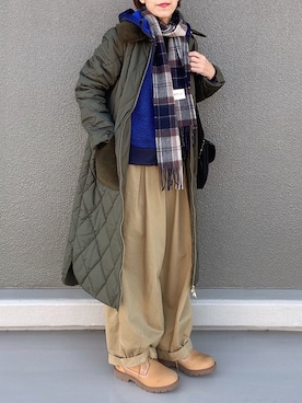 「アイテム（その他アウター）」を使った、Leecoさん（レディース・164cm）の冬コーディネート
