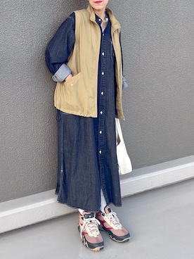 「ブラックデニム」｜Leecoさん（レディース・164cm）の春コーディネート