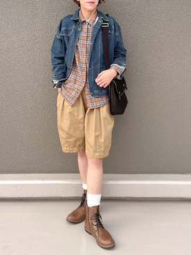 「HARVESTY（ハーベスティ）のアイテム」を使った、Leecoさん（レディース・164cm）の秋コーディネート