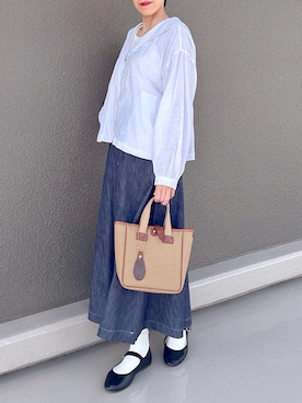 「menue（メヌエ）のアイテム」を使った、Leecoさん（レディース・164cm）の夏コーディネート