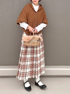 「アイテム（バレエシューズ）」を使った、Leecoさん（レディース・164cm）の秋コーディネート