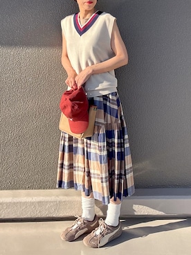 「無印良品（ムジルシリョウヒン）のアイテム」を使った、Leecoさん（レディース・164cm）の夏コーディネート