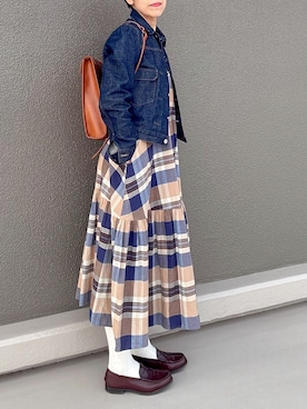 「アイテム（バックパック/リュック）」を使った、Leecoさん（レディース・164cm）の春コーディネート