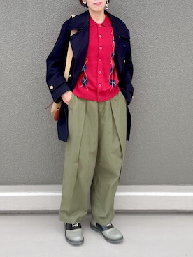 「アイテム（ドレスシューズ）」を使った、Leecoさん（レディース・164cm）の秋コーディネート