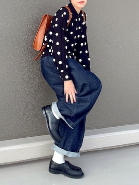 「HARVESTY（ハーベスティ）のアイテム」を使った、Leecoさん（レディース・164cm）の春コーディネート