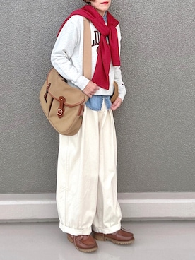 「BONLECILL（ボンルシール）のアイテム」を使った、Leecoさん（レディース・164cm）の春コーディネート