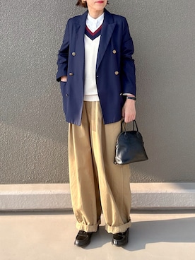 「TIDEWAY（タイドウェイ）のアイテム（バッグ）」を使った、Leecoさん（レディース・164cm）の春コーディネート