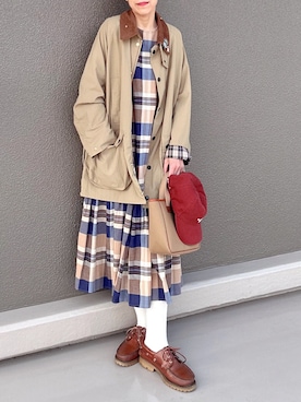 「Barbour（バブアー）のアイテム」を使った、Leecoさん（レディース・164cm）の春コーディネート