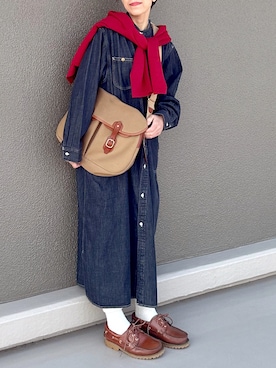 「BONLECILL（ボンルシール）のアイテム」を使った、Leecoさん（レディース・164cm）の春コーディネート