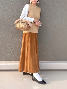 「アイテム（その他トップス）」を使った、Leecoさん（レディース・164cm）の秋コーディネート